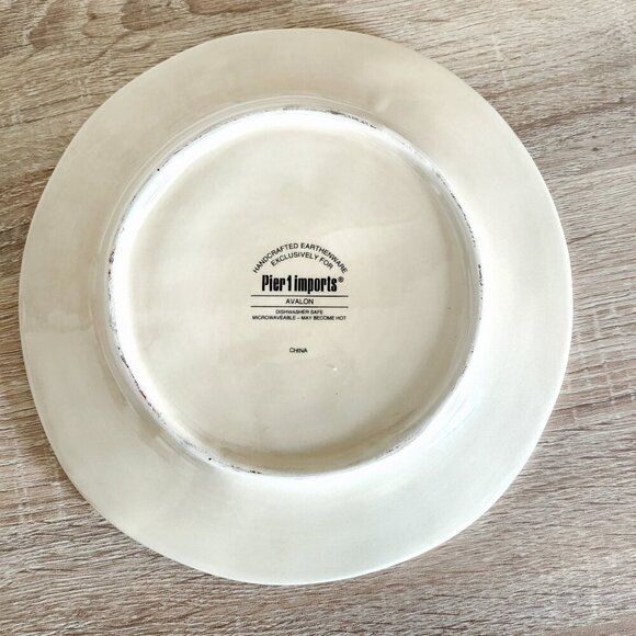 Pier 1 Imports Avalon Earthenware Lemon Tree Floral Handpainted Dinner Plate - Picture 2 of 3